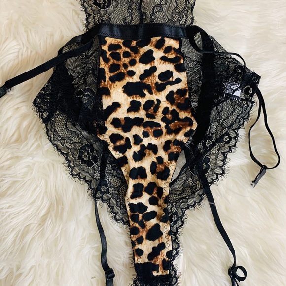 **LAST ONE** Kitty Cheetah Lace Teddy Lingerie - Picture 8 of 10